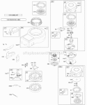 Blower Housing Flywheel Armature Rewind Diagram and Parts List for 195707-0124-01  Briggs and Stratton Engine